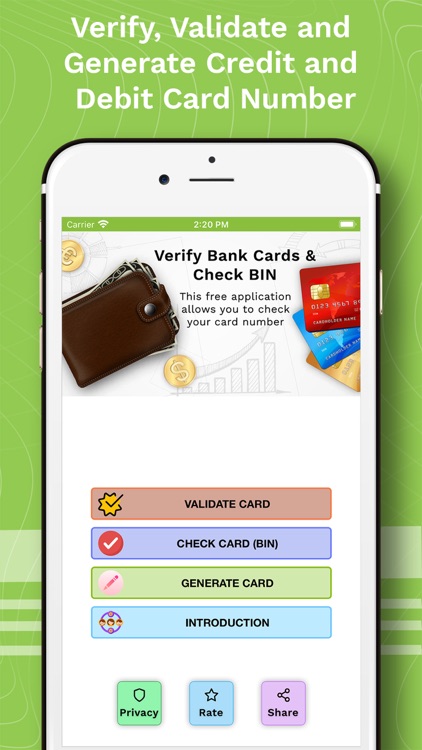 Verify Bank Cards & Check BIN