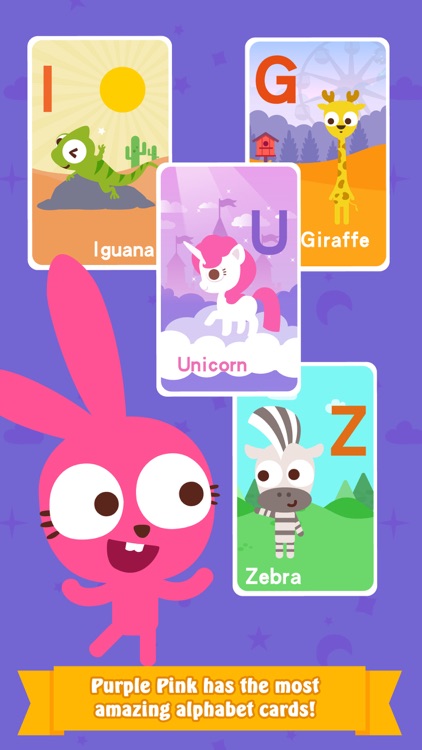 Purple Pink A to Z Animals screenshot-0