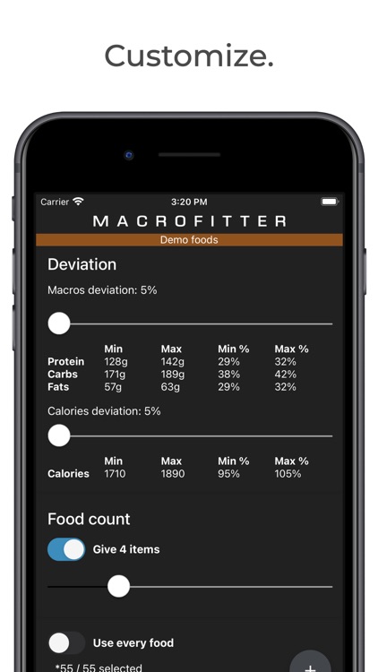 Macrofitter: Diet Planner