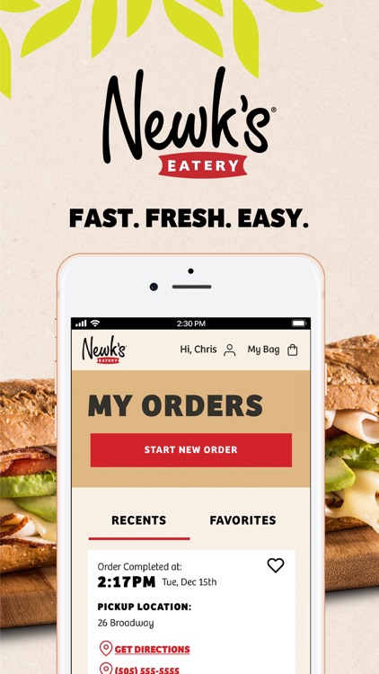 Newk's Eatery Ordering
