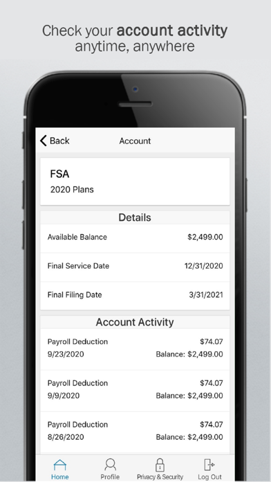 BCI Accounts – FSA HRA HSA screenshot 2