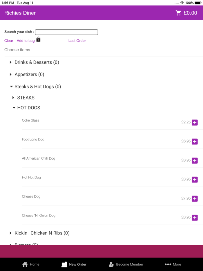 Richies Diner Online