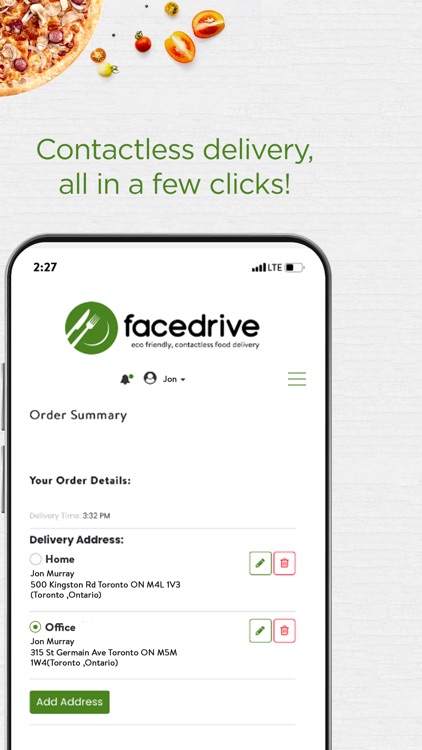 Facedrive Foods - Customer