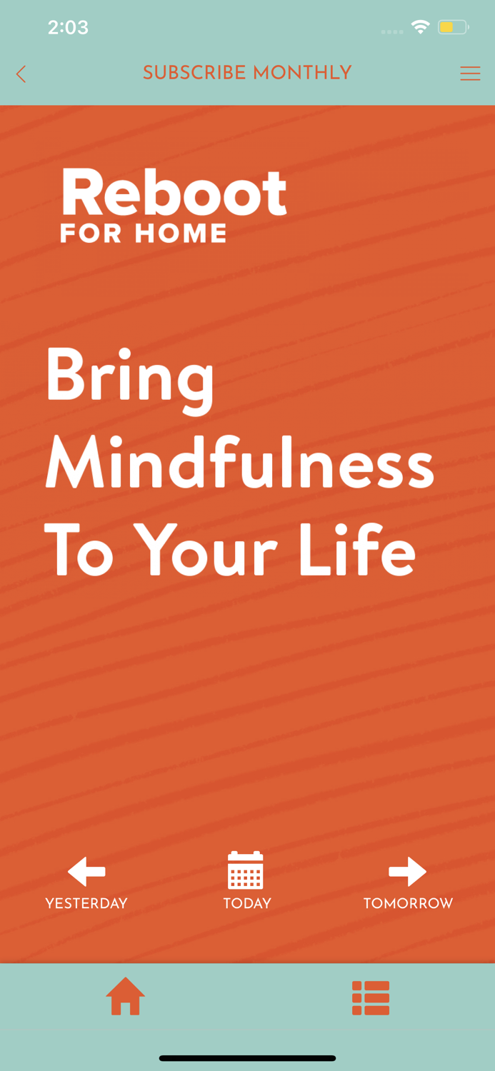Reboot Mindfulness for Home