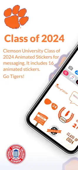 Game screenshot Clemson Class of 2024 Stickers mod apk