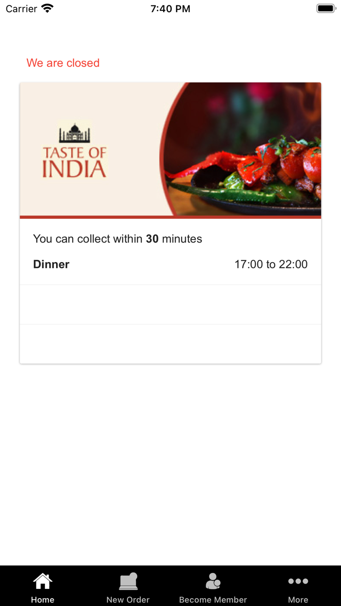 Taste of India - Online