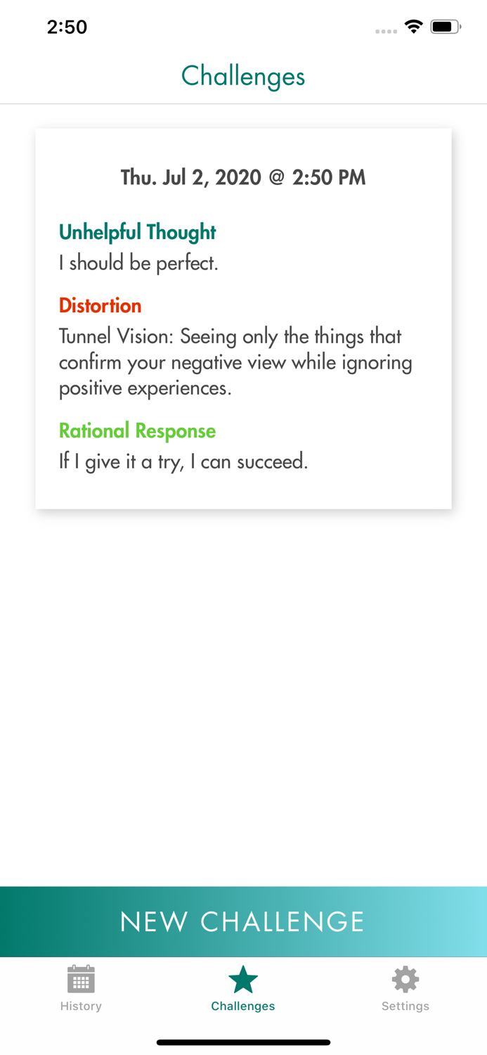 IntelliCare ThoughtChallenger