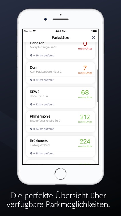 LiveParking: Freie Parkplätze