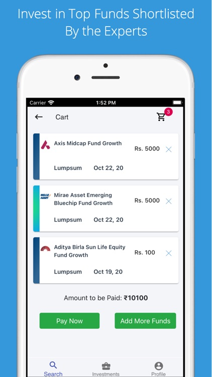 WealthBucket - Mutual Fund App