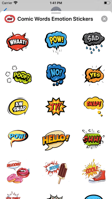 Comic Words Emotion Stickers screenshot 2