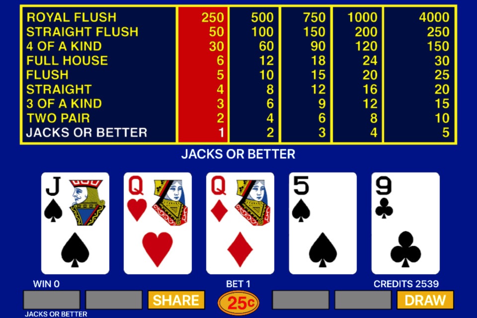 Jacks or Better - Video Poker! screenshot 2