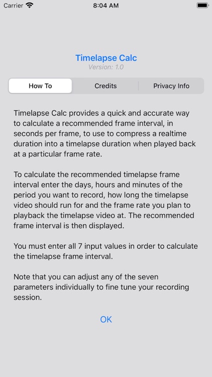 Timelapse Calc