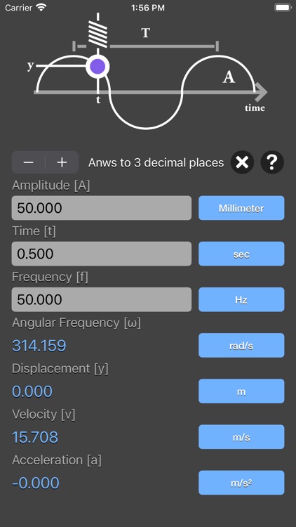 Simple Harmonic Motion Calc screenshot-3