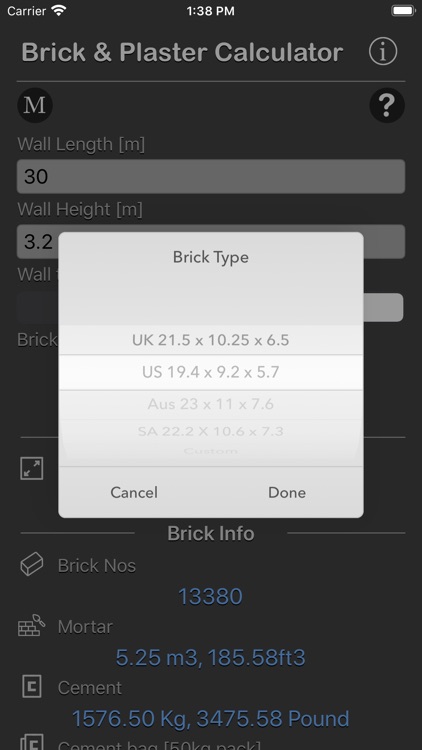 Brick and Plaster Calculator screenshot-4