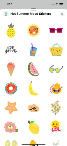 Captura de Pantalla 4 Hot Summer Mood Stickers iphone