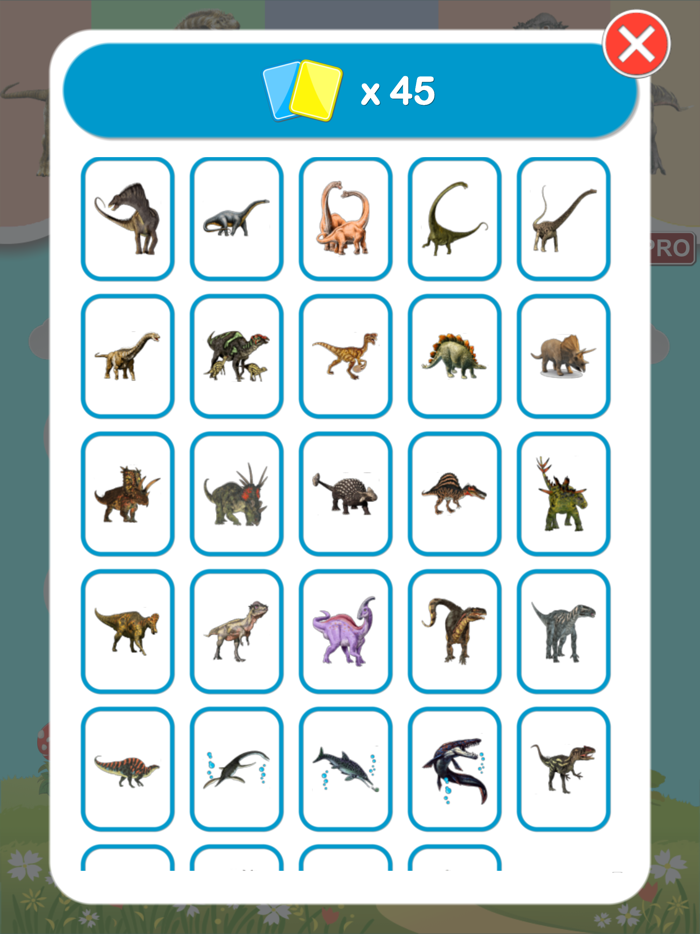Dinosaurs Cards PRO