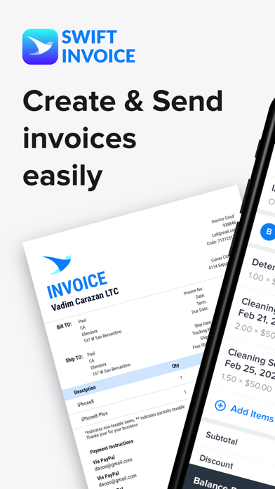 How to cancel & delete Invoice Maker: Swift Invoices from iphone & ipad 1
