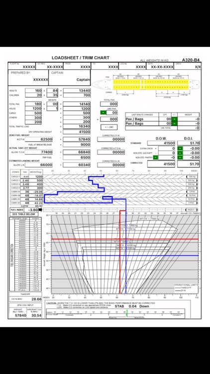 A320 LOADSHEET T&B 180 4z PAX screenshot-6