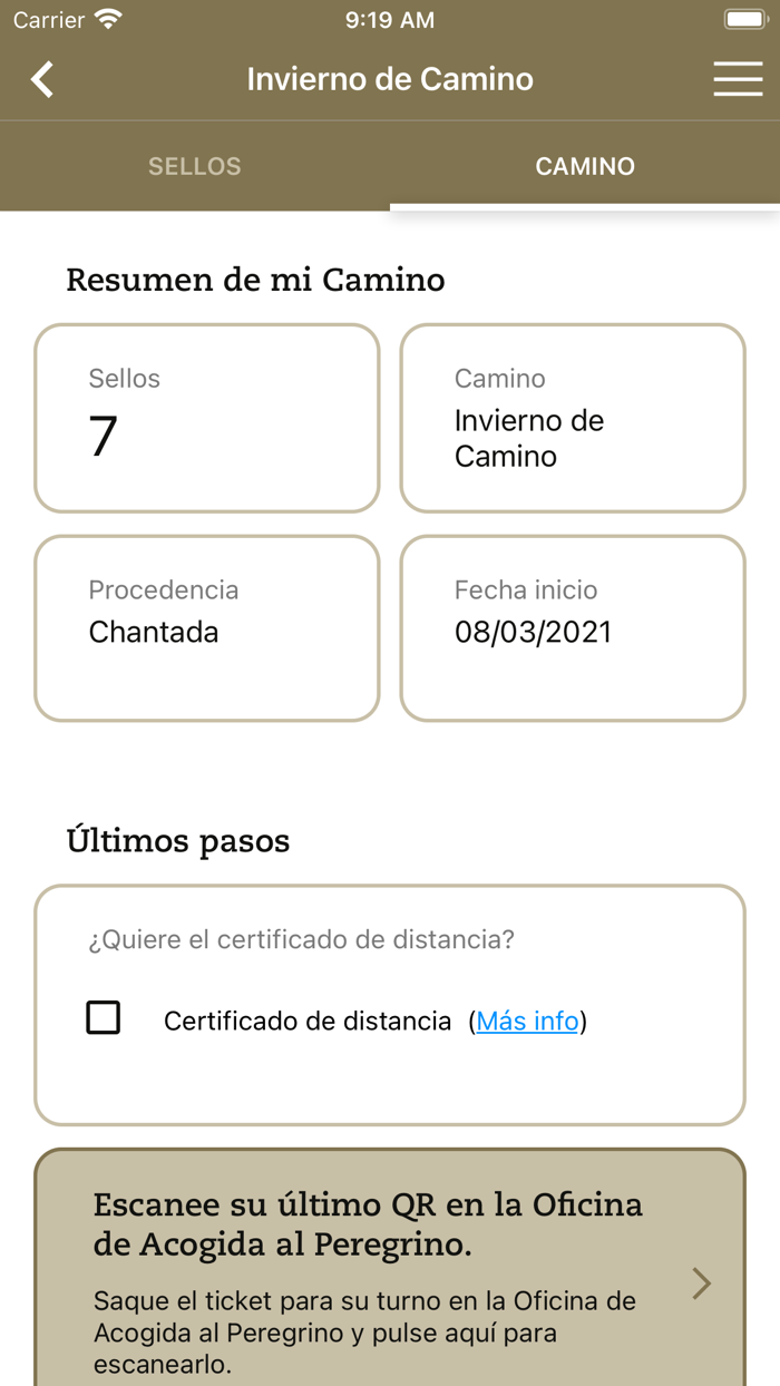 Credencial del Peregrino