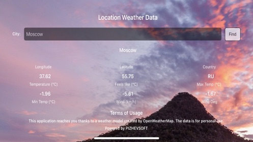 Weather Location Informationapp网络开发