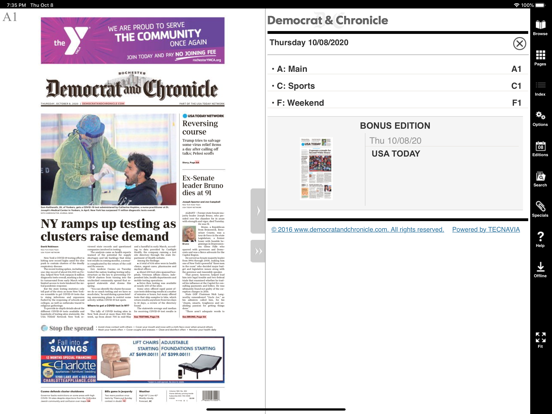 Democrat & Chron. eNewspaper screenshot 2