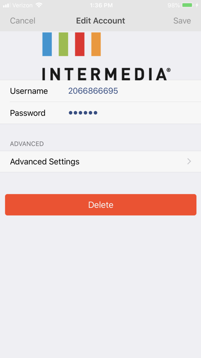 How to cancel & delete Intermedia softphone from iphone & ipad 2