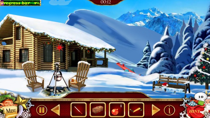 凍ったそり - クリスマス