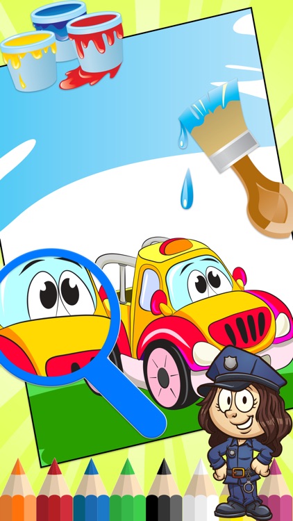 Cars Coloring Pages & Race screenshot-3