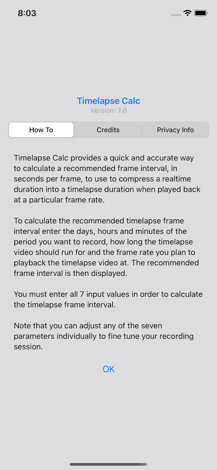 Timelapse Calc