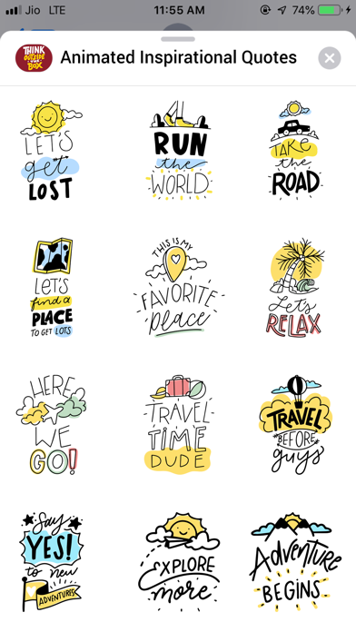 How to cancel & delete Animated INSPIRATIONAL & Love Quotes Stickers from iphone & ipad 1