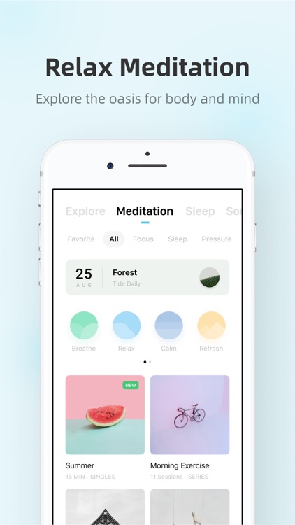 Tide: Sleep, focus, meditation