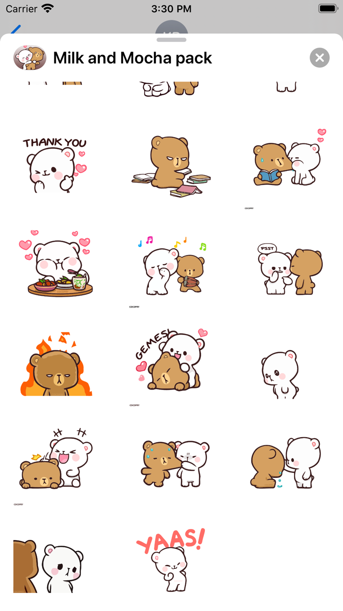 New Milk  Mocha Stickers 2021