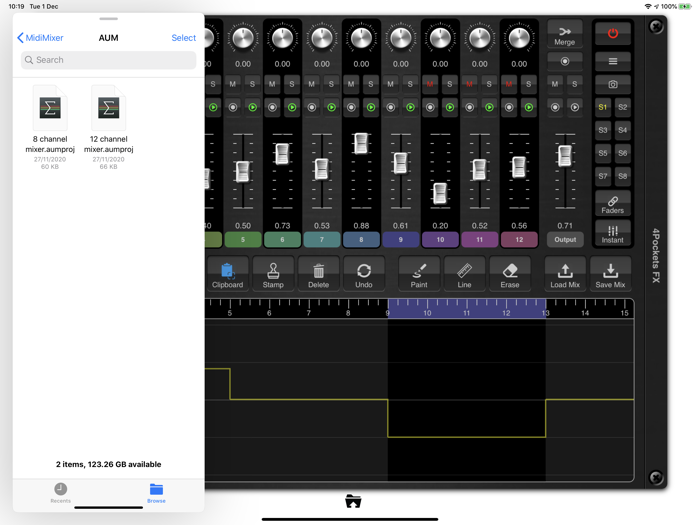 MidiMixer for AUM Auv3 Plugin