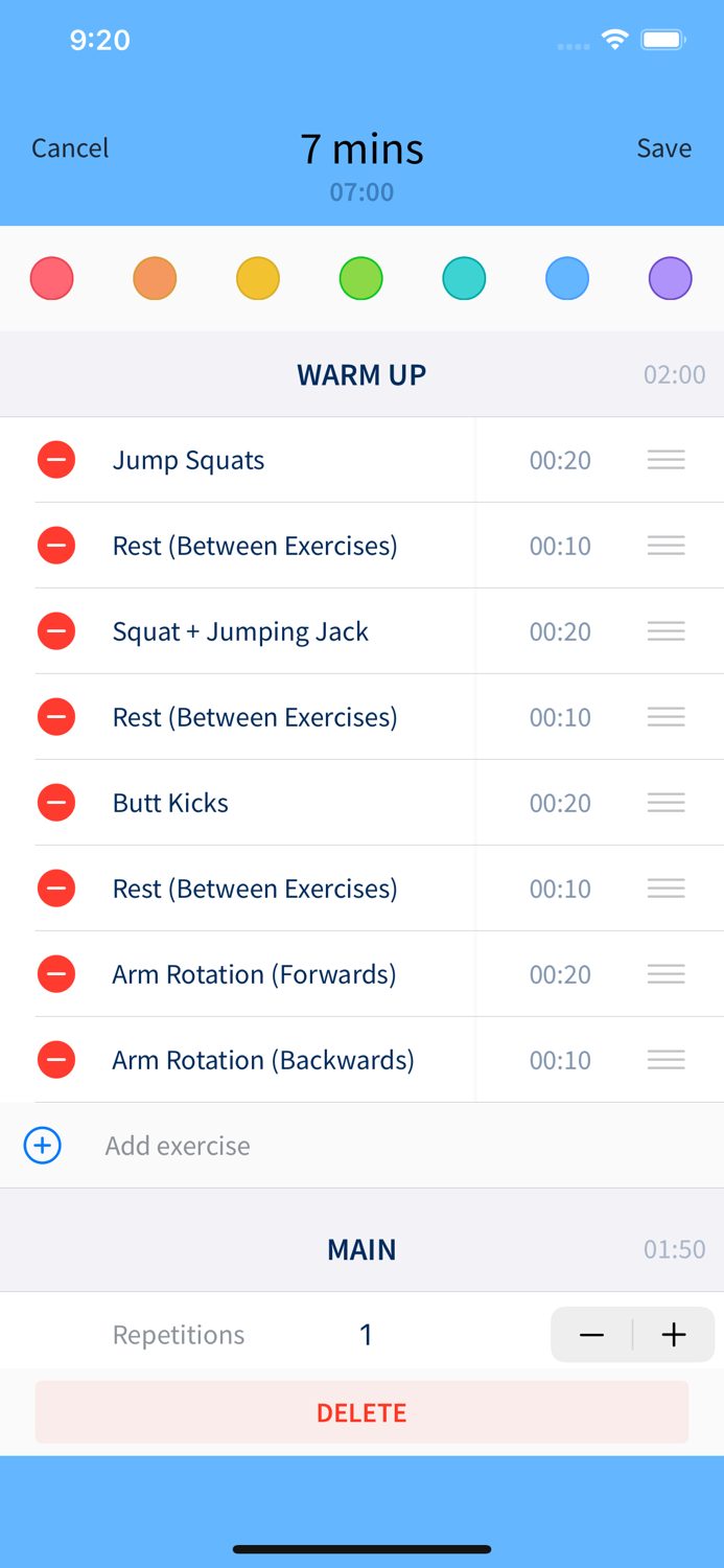 No Excuse - training timer