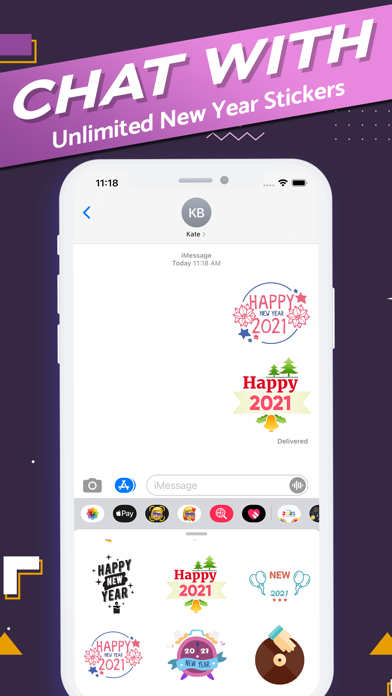 How to cancel & delete Happy New Year Wishes Stickers from iphone & ipad 3