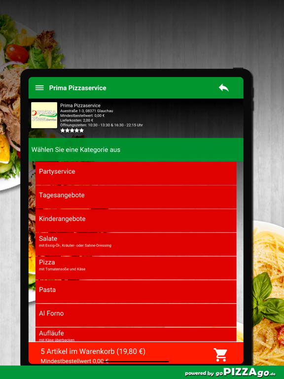 Prima Pizzaservice Glauchau screenshot 8