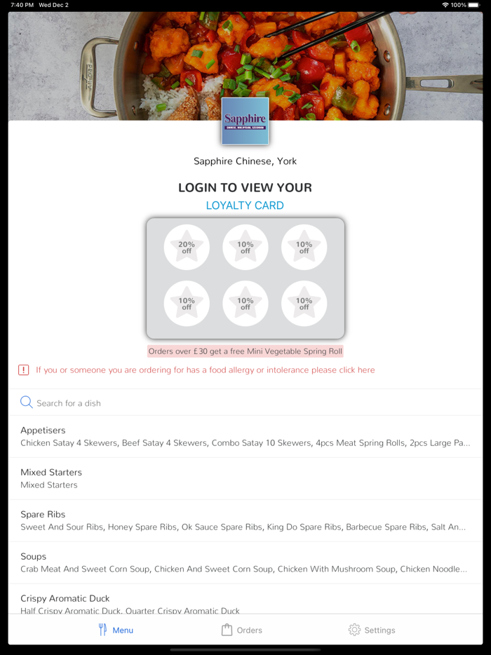 Sapphire Chinese, York