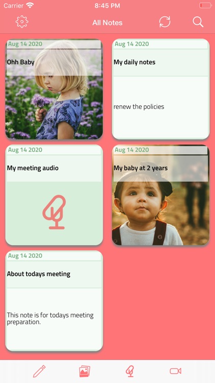 Notes - Text, Audio, Video