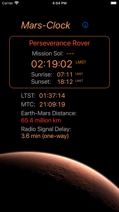 Mars-Clock screenshot 2