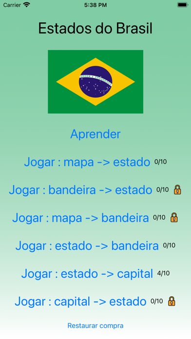 How to cancel & delete Estados do Brasil - capitais, badeiras, mapa from iphone & ipad 1
