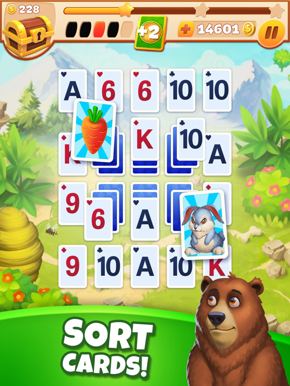 Solitaire Tribes：Tripeaks game screenshot 2