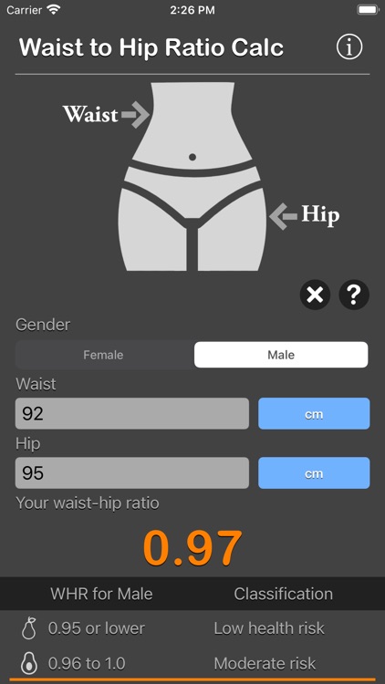 Waist to Hip Ratio Calc screenshot-4