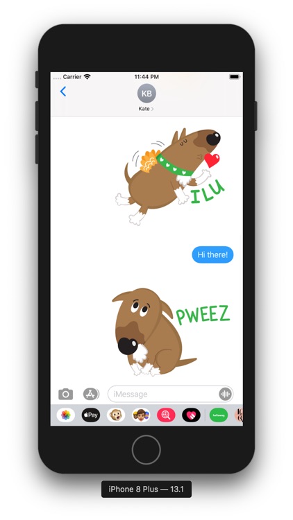 Hello Dog Stickers