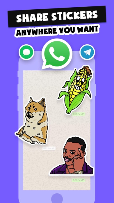 Image of Stickers Funny of Meme & Emoji