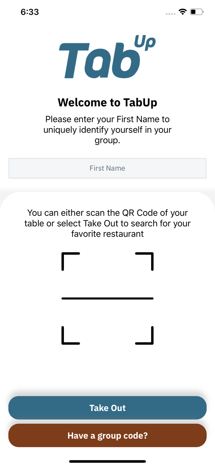 TabUp - Tab  Order  Pay
