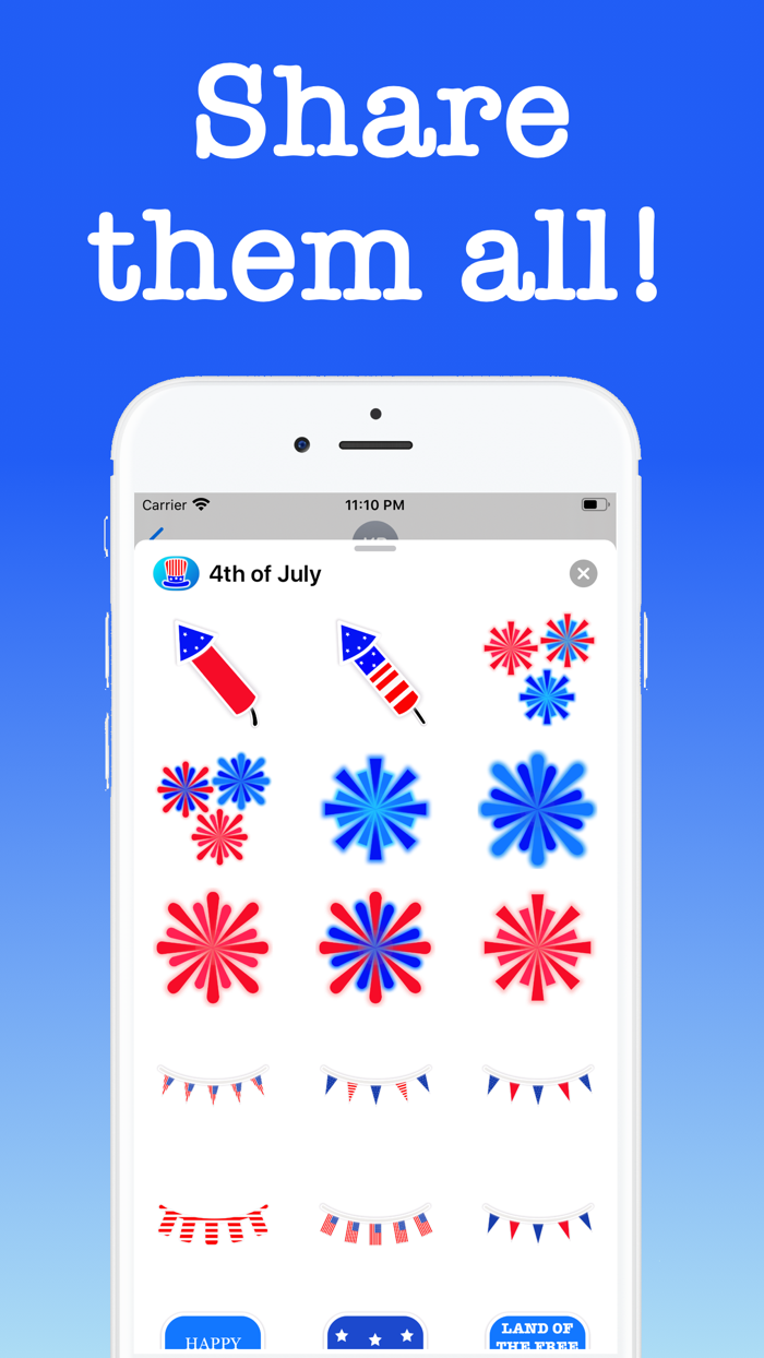 4th of July Stickers