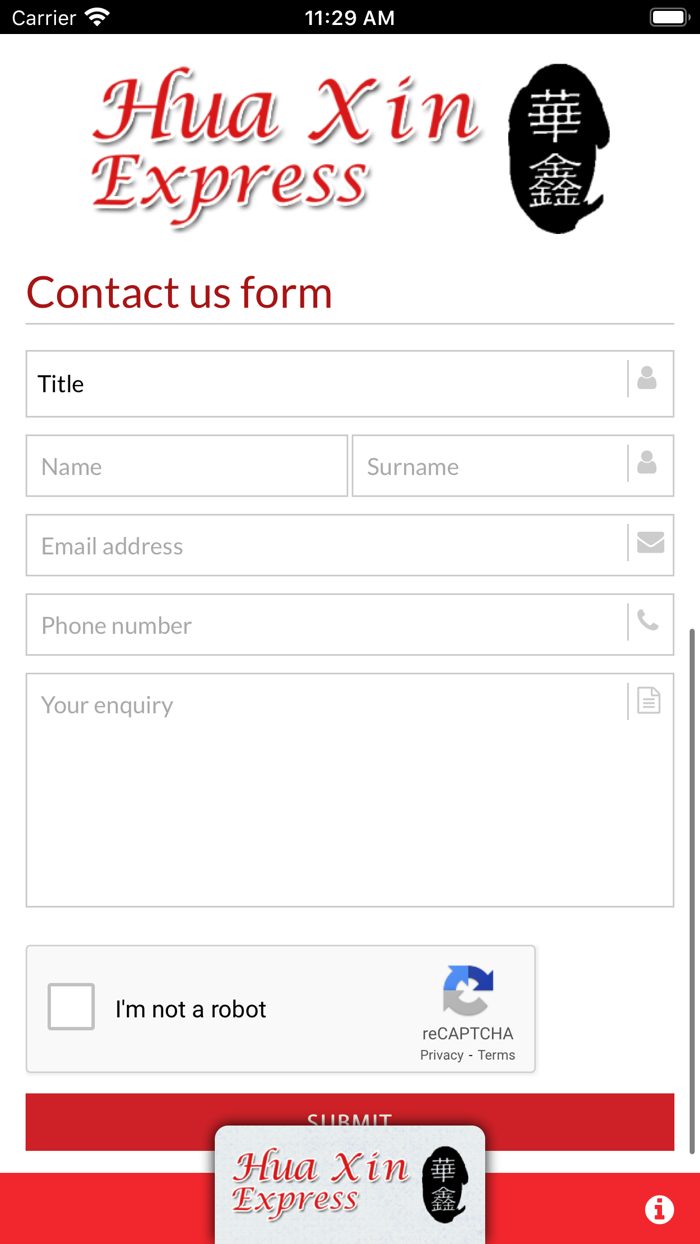 HUA XIN EXPRESS FINSBURY PARK