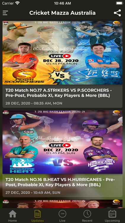 Cricket Mazza Australia