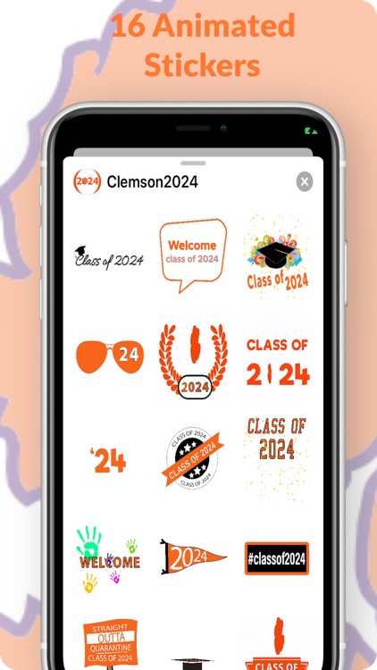 Clemson Class of 2024 Stickers