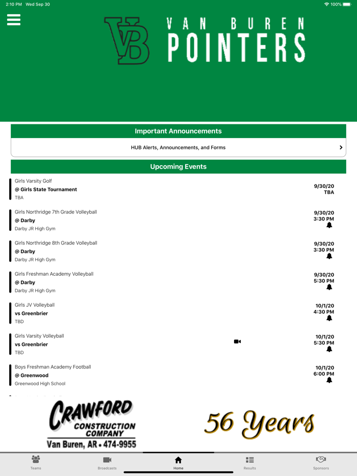 Van Buren Pointers Athletics